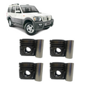 4 PISTONES METALES CON PASADOR 